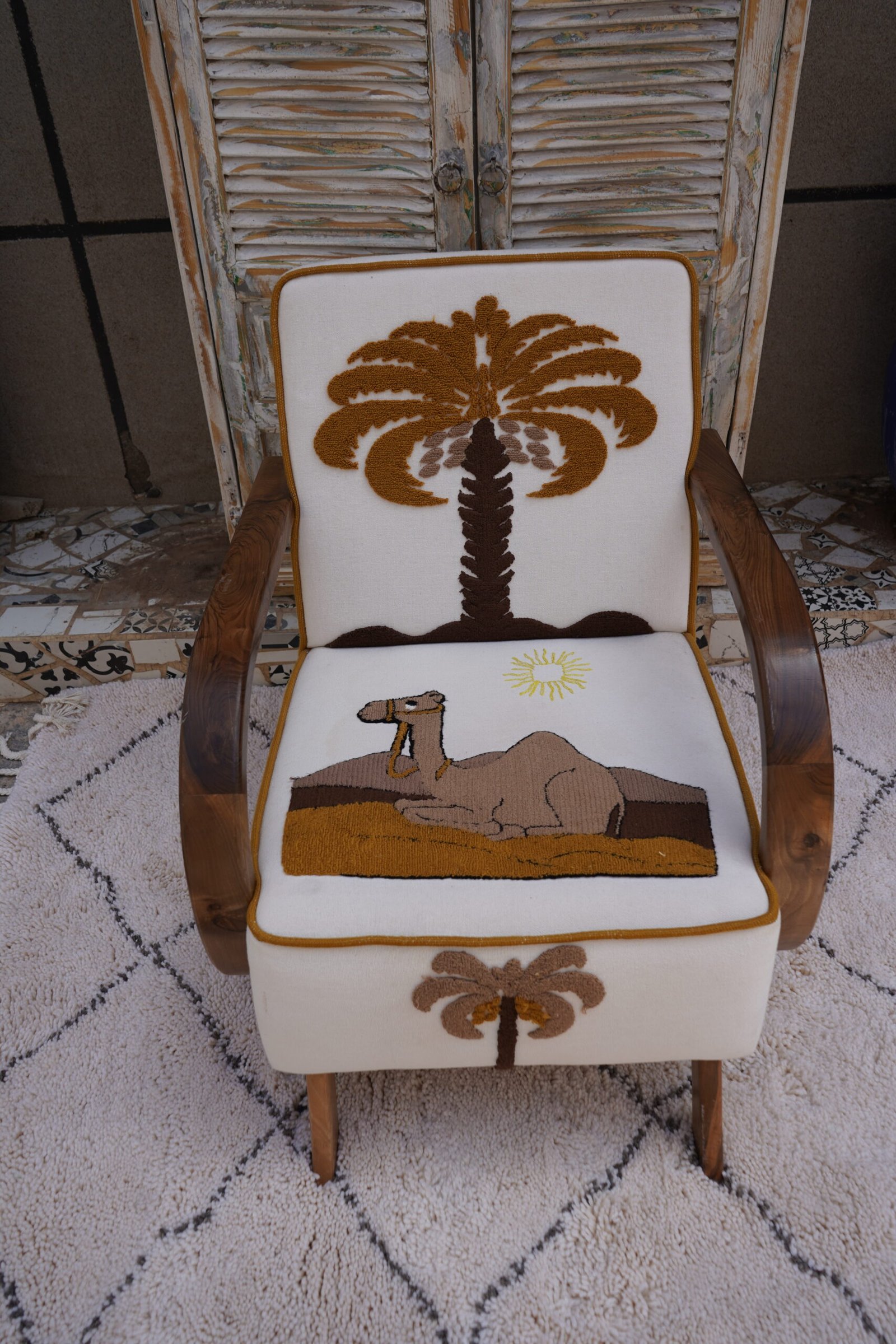 The Palm Accent Chair — Handcrafted by Moroccan Artisans - Image 7