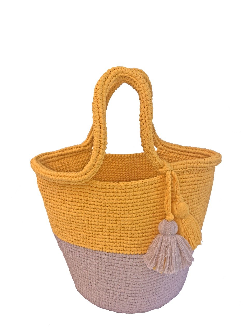 Bohemian Crochet Tote Bag with Tassel Details - Image 9