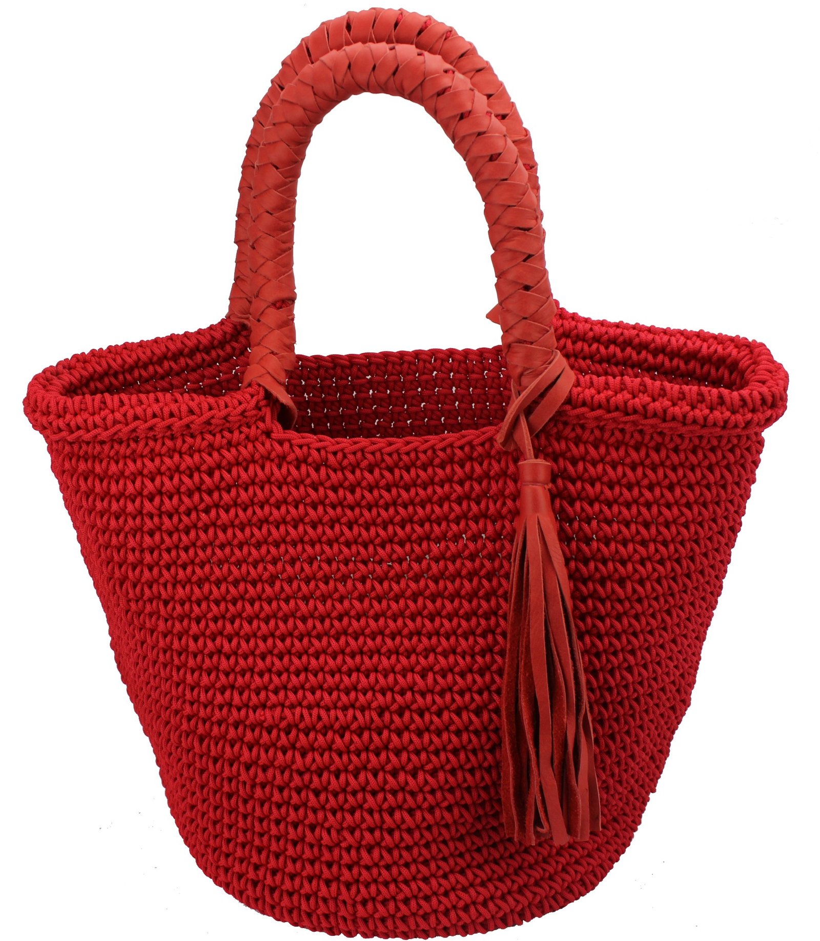 Bohemian Crochet Tote Bag with Tassel Details - Image 14