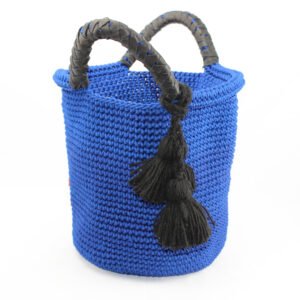 Bohemian Crochet Tote Bag with Tassel Details
