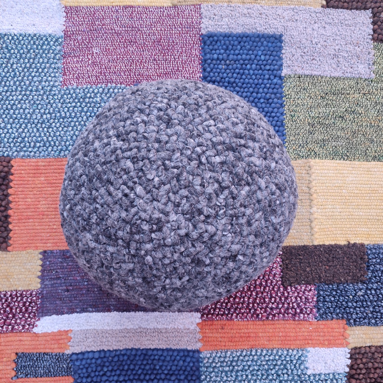 Handmade Moroccan Round Wool Floor Cushions – 100% Natural Wool - Image 2