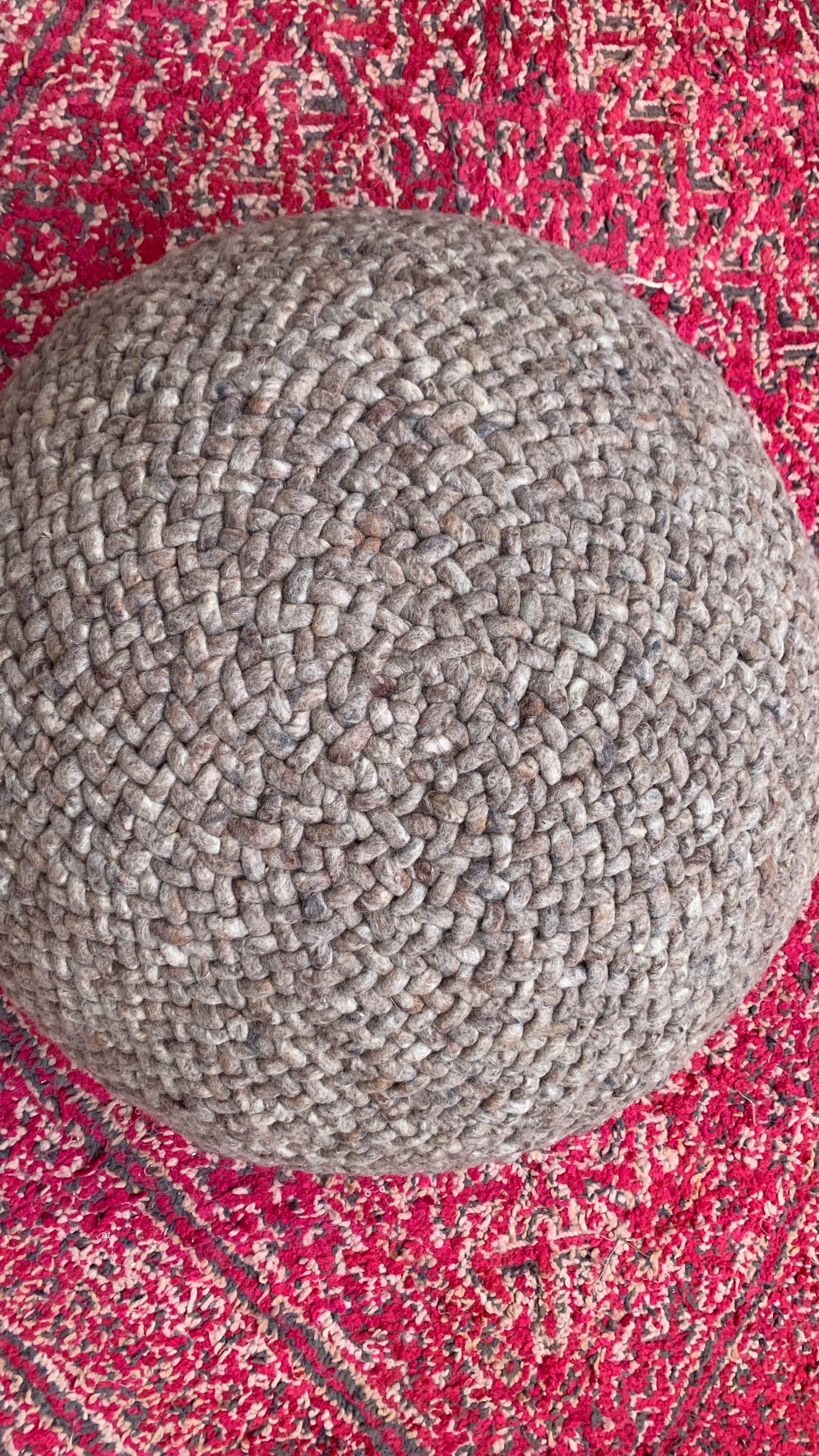 Handmade Moroccan Round Wool Floor Cushions – 100% Natural Wool - Image 15