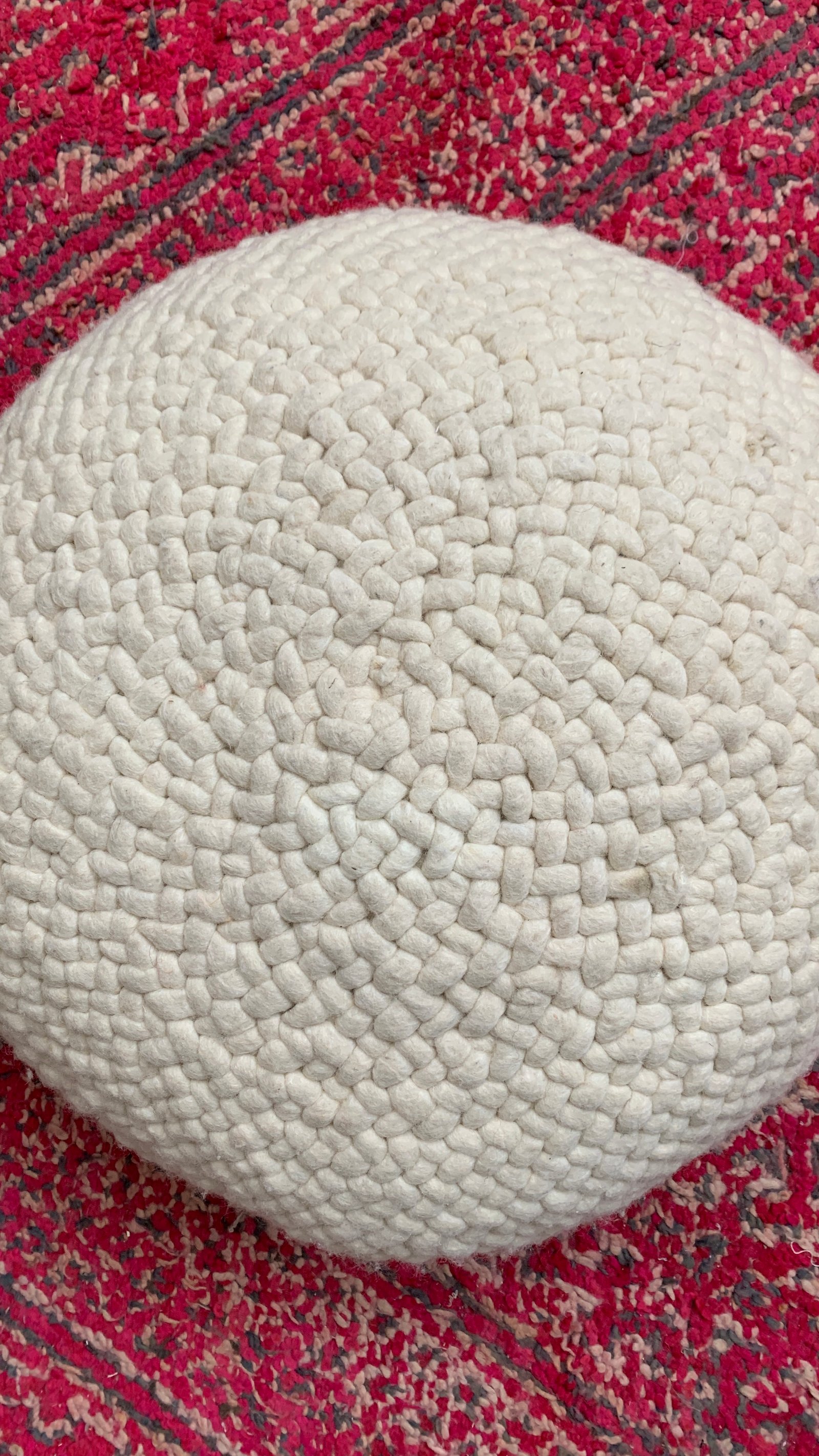 Handmade Moroccan Round Wool Floor Cushions – 100% Natural Wool - Image 16