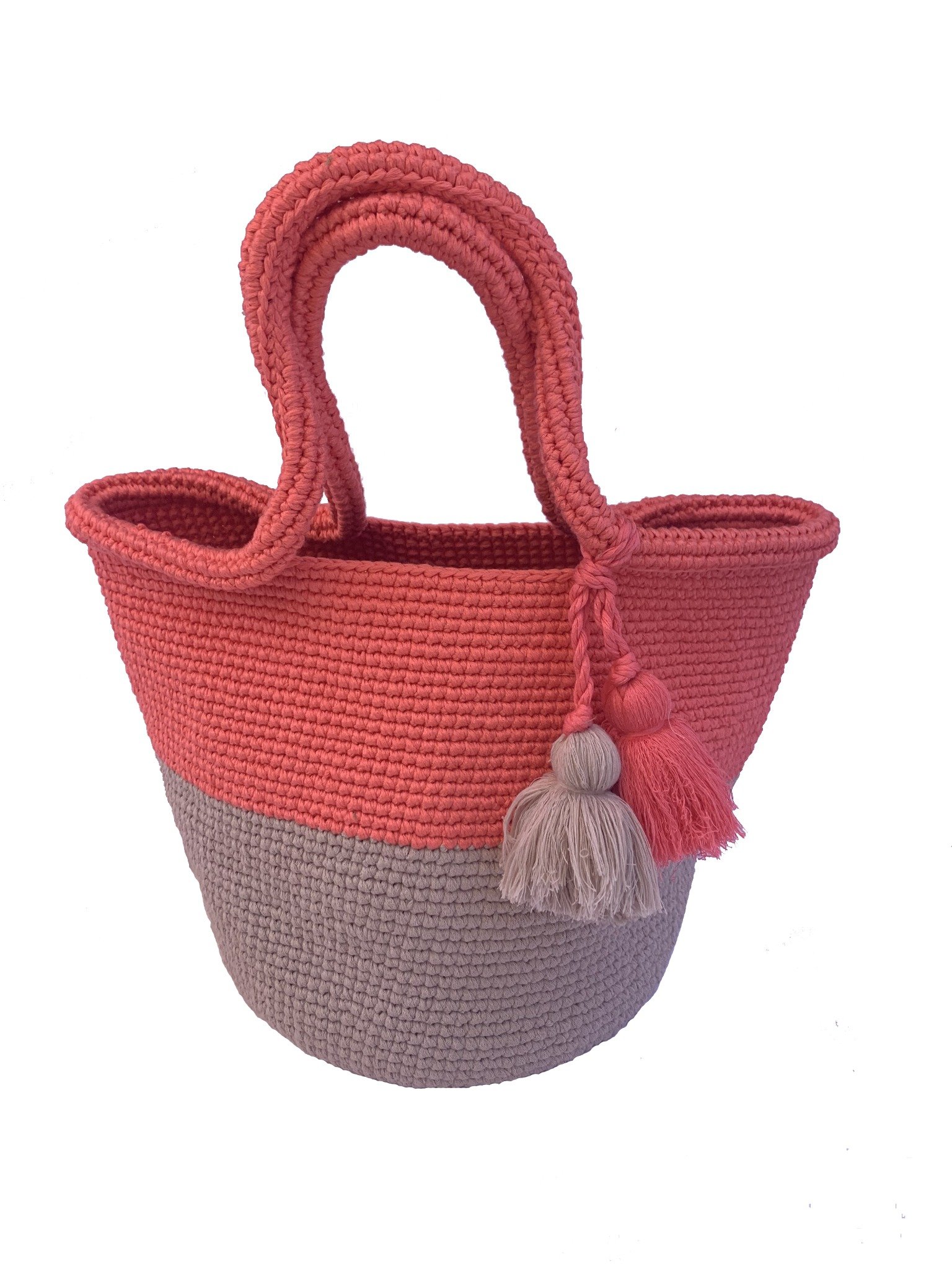Bohemian Crochet Tote Bag with Tassel Details - Image 8