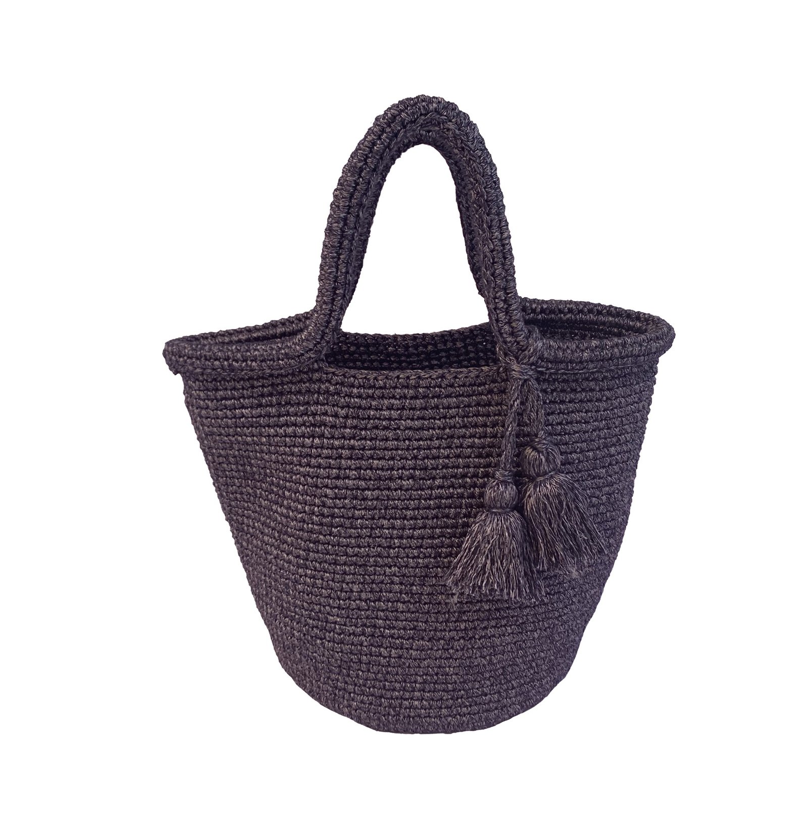 Bohemian Crochet Tote Bag with Tassel Details - Image 11