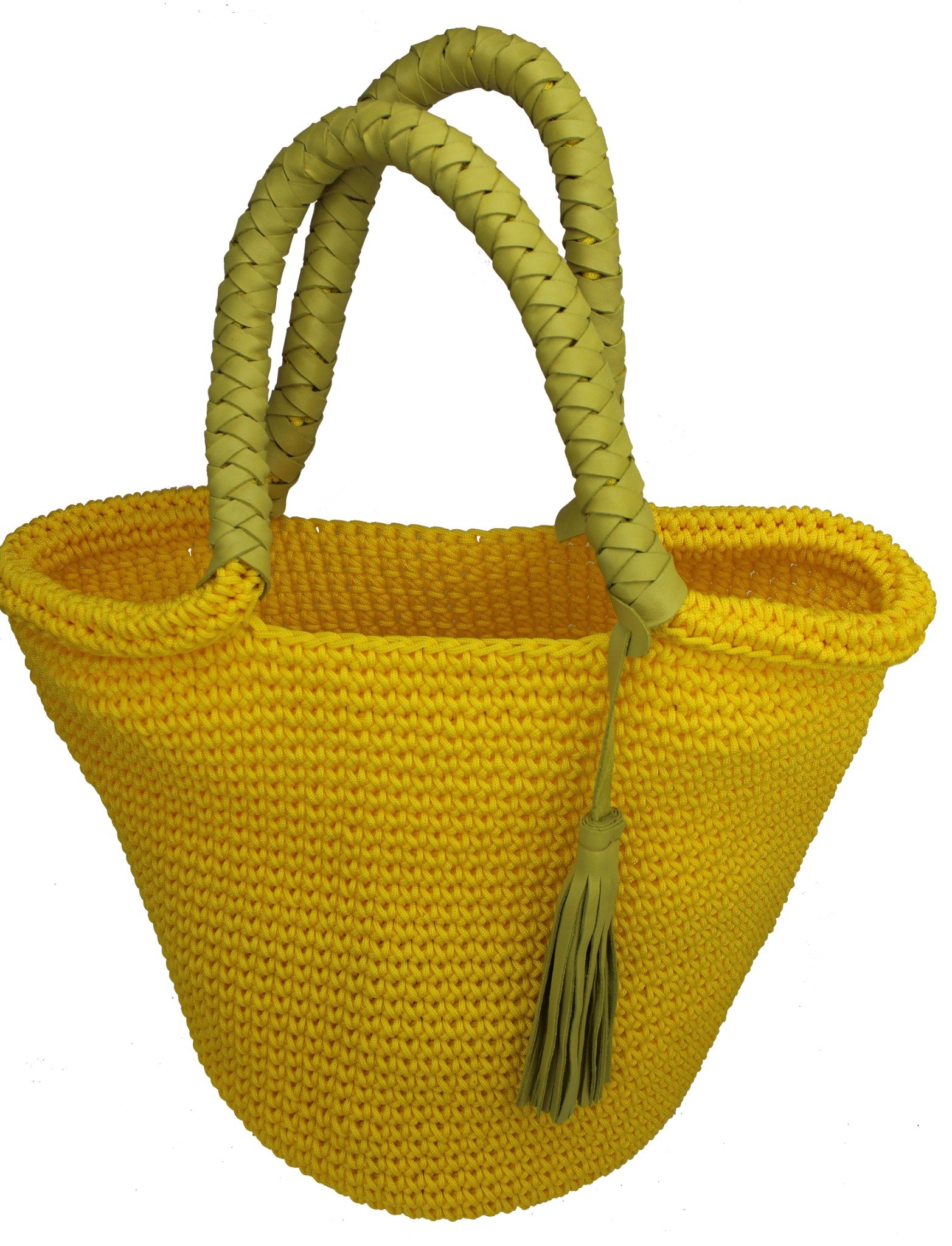 Bohemian Crochet Tote Bag with Tassel Details - Image 13