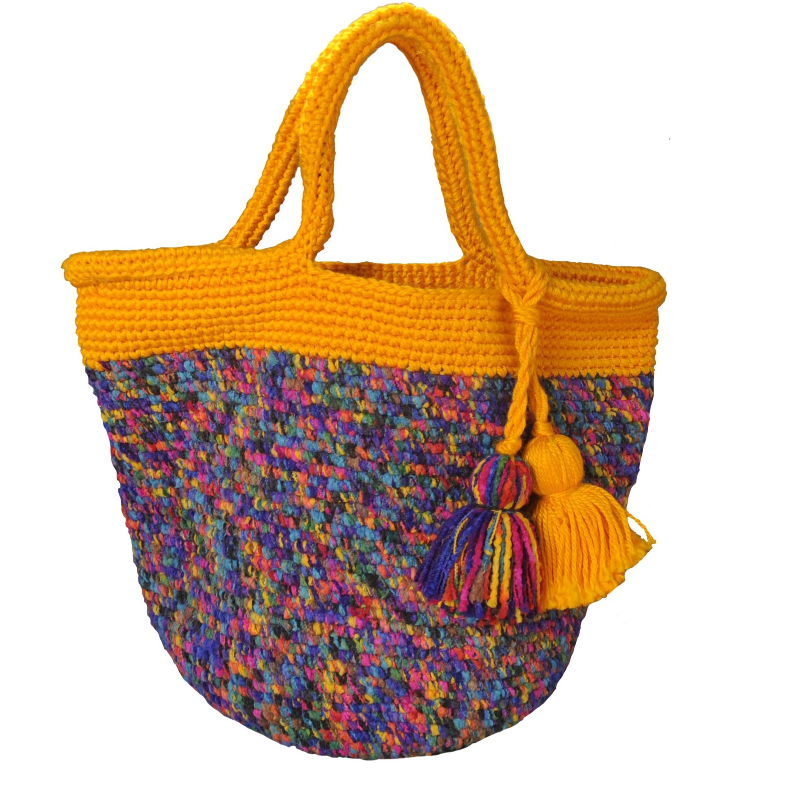 Bohemian Crochet Tote Bag with Tassel Details - Image 18